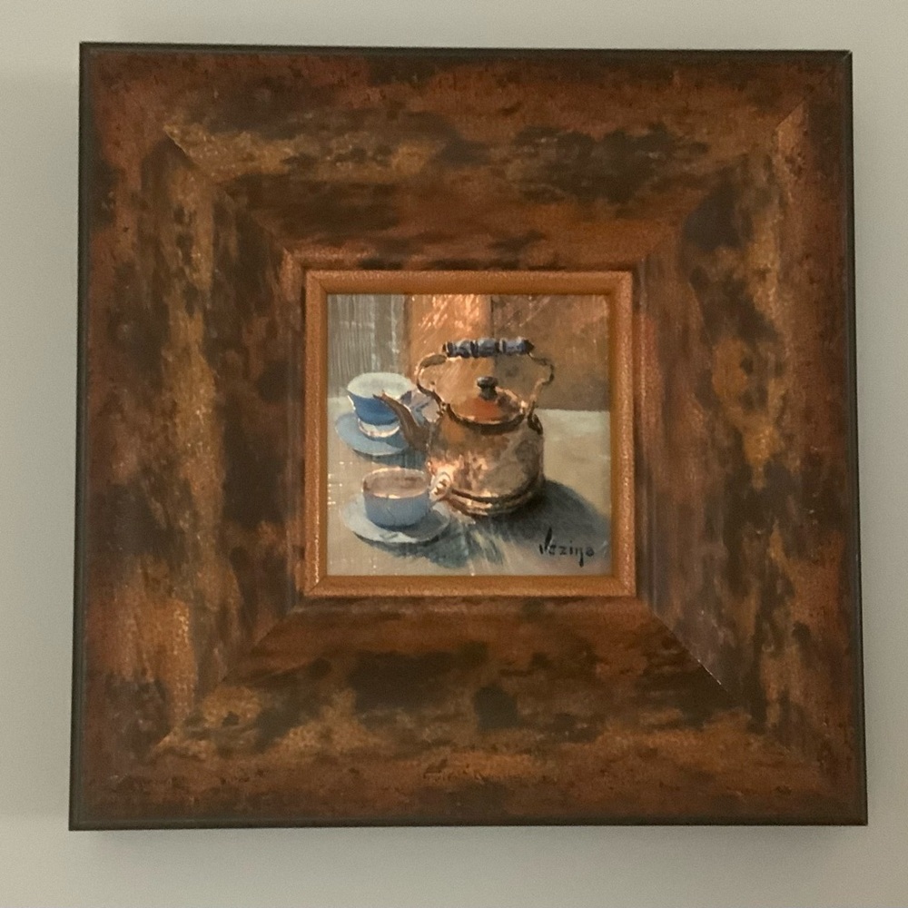 Original Oil Painting, Copper Teapot